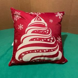 Swirl tree Christmas throw pillow